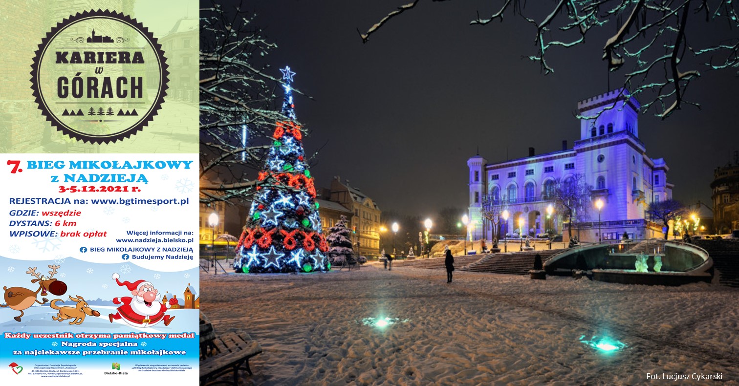 świąteczna choinka na placu Chrobrego w Bielsku-Białej